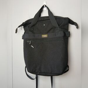 L.L BEAN Mountain 100% Nylon Black Unisexe Backpack Zipper Closure